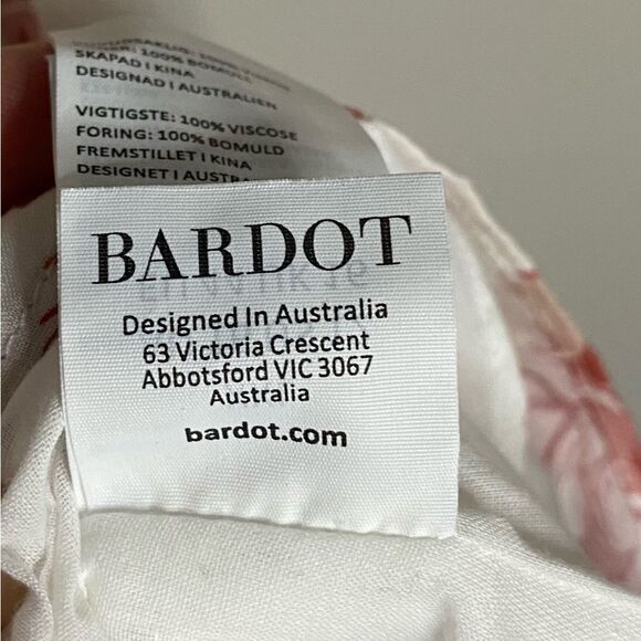 Bardot Eden Floral Puff Sleeve Mini Dress Size 12 - Picture 10 of 15